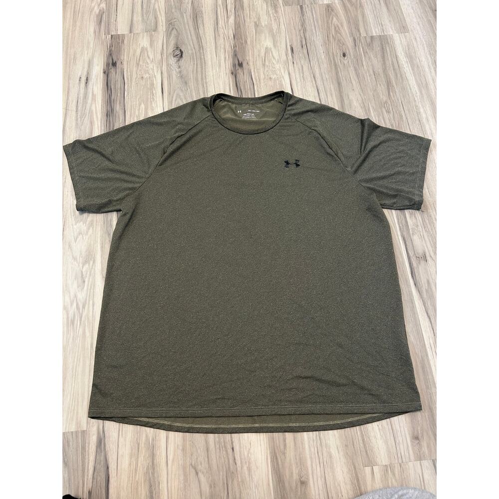 Under Armour The Tech Tee 3XL Olive green Textured  Short Sleeve T-Shirt